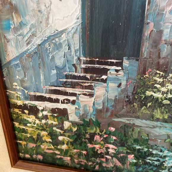 Vintage Original Oil Panting On Canvas Signed Artist D'aniello Large Seaside - Picture 5 of 7